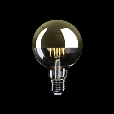 LED Filament Λαμπτήρας A14 Γλόμπος G125 Χρυσός Καθρέπτου 7W 650Lm E27 2700K Dimmable