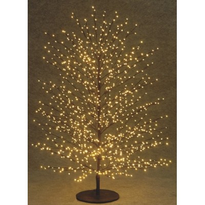 Φωτιζόμενο Δέντρο Με 1500 LED Φωτάκια Εξωτερικού Χώρου Θερμού Φωτισμού Μετασχηματιστή Ip44 Και Dimmer 150(h)cm