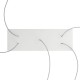 Ορθογώνια Μπάρα Ροζέτα XXL Rose-One με 5 τρύπες, 675 x 225 mm Λευκό ΜΑΤ Dibond Λευκό