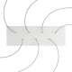 Ορθογώνια Μπάρα Ροζέτα XXL Rose-One με 7 τρύπες, 675 x 225 mm Λευκό ΜΑΤ Dibond Λευκό