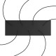 Ορθογώνια Μπάρα Ροζέτα XXL Rose-One με 7 τρύπες, 675 x 225 mm Μαύρο ΜΑΤ Dibond Λευκό