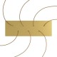 Ορθογώνια Μπάρα Ροζέτα XXL Rose-One με 7 τρύπες, 675 x 225 mm Χρυσό ΜΑΤ Dibond Λευκό