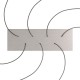 Ορθογώνια Μπάρα Ροζέτα XXL Rose-One με 7 τρύπες, 675 x 225 mm Νίκελ ΜΑΤ Dibond Λευκό