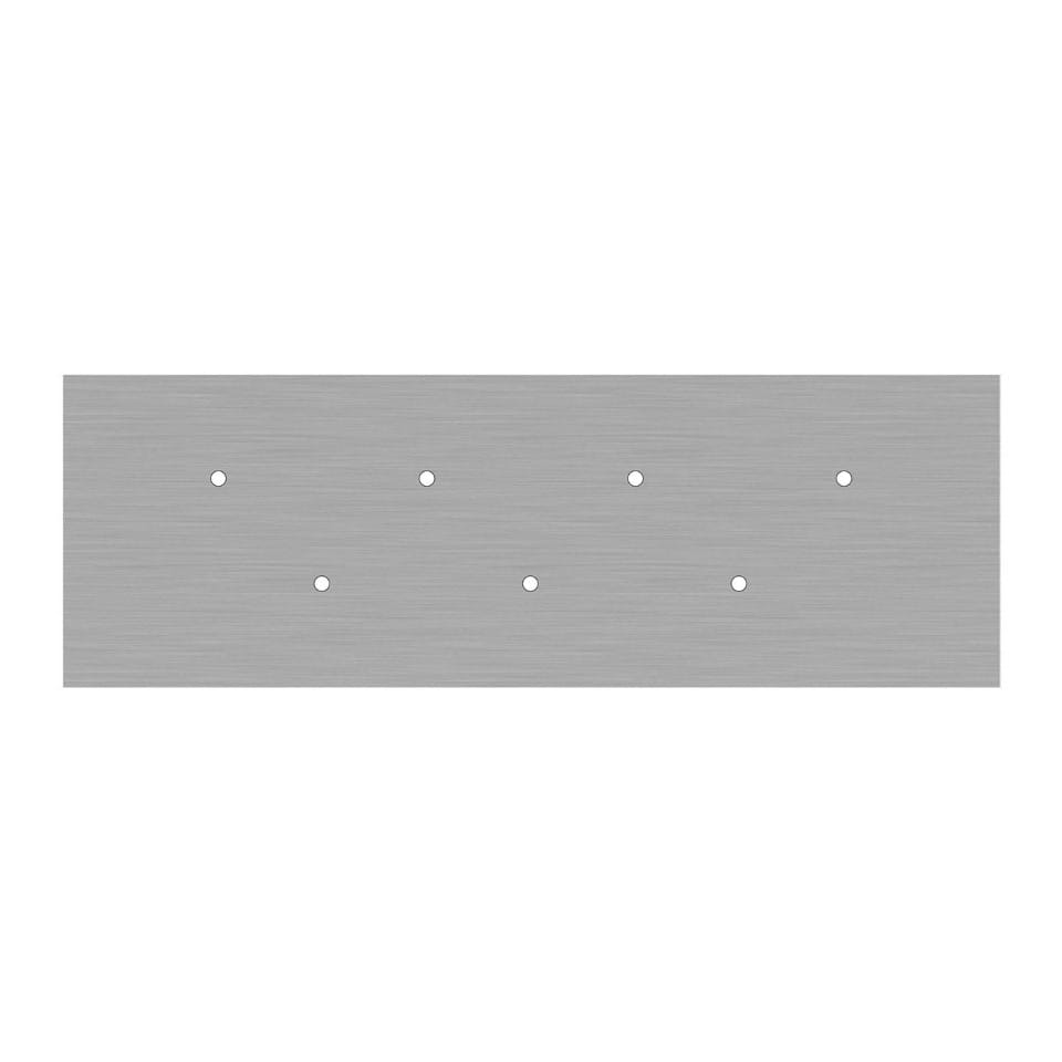 Ορθογώνια Μπάρα Ροζέτα XXL Rose-One με 7 τρύπες, 675 x 225 mm Νίκελ ΜΑΤ Dibond Λευκό