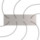 Ορθογώνια Μπάρα Ροζέτα XXL Rose-One με 8 τρύπες, 675 x 225 mm Νίκελ ΜΑΤ Dibond Μαύρο