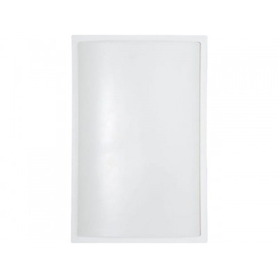 Φωτιστικό Μπάνιου Ορθογώνια Πλαφονιέρα IP65 Garda Λευκό / Ασημί 