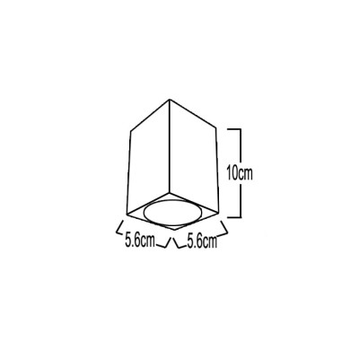 Σποτ Οροφής Ορθογώνιο Ringo GU10 Λευκό