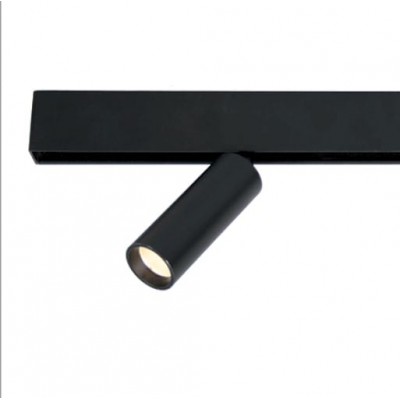 LED Σποτ Μαγνητικής ράγας Flexo 7 10W Μαύρο Φ4.5cm
